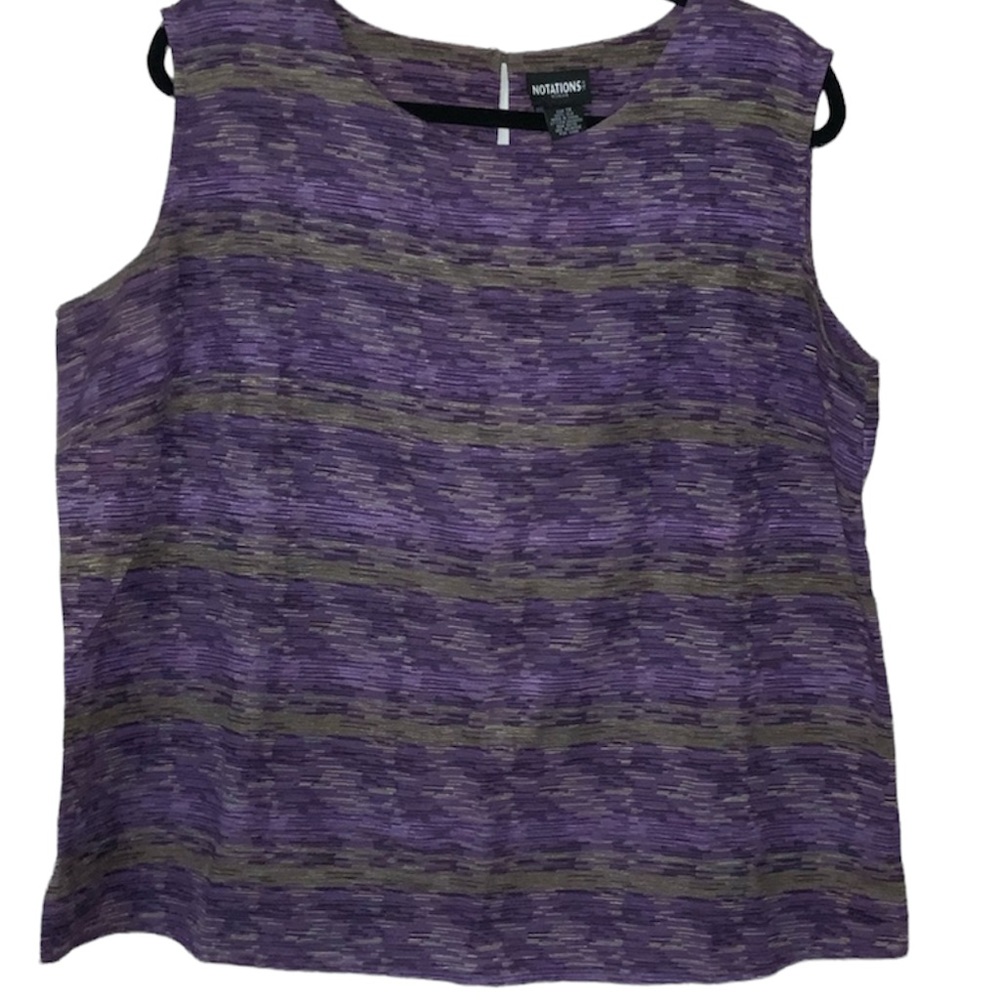 Silk Top (1X) NOTATIONS Purple